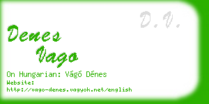 denes vago business card