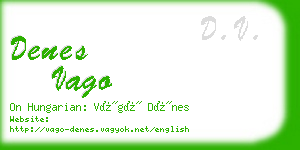 denes vago business card